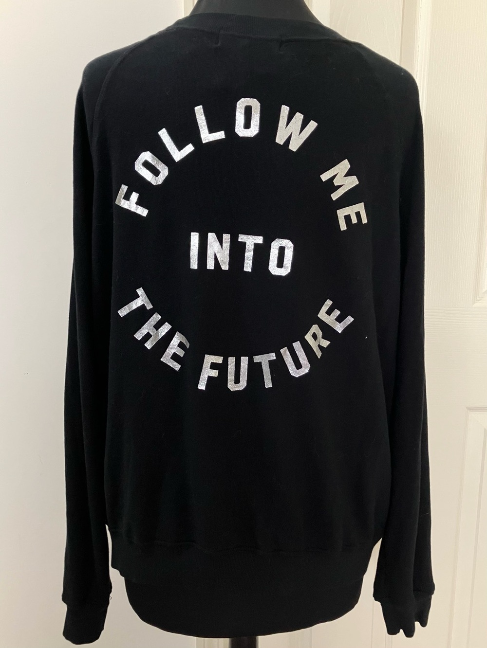 Wildfox Couture "Follow Me Into The Future" Sommers Sweatshirt Black Pullover